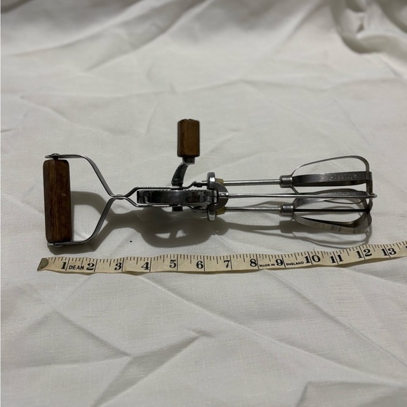 Stainless Steel Hand Mixer with Wooden Handle - Picture 1 of 4